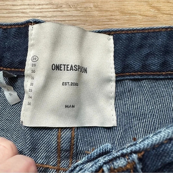 NWT One Teaspoon Mr. Classic Button Fly Straight Leg Jeans Md Wash Size 28 - Picture 5 of 10